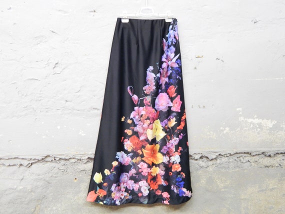Evening skirt / 1970s skirt long / maxi skirt / fe