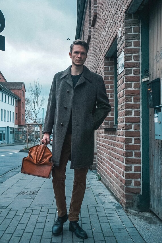 Brown coat / vintage coat / vintage coat / men's c