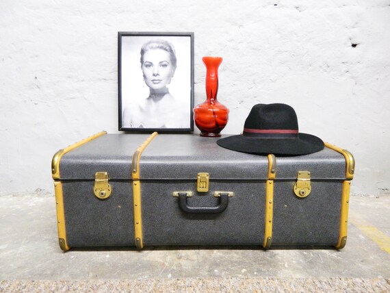 Overseas suitcase Vulkanfiber / vintage suitcase /