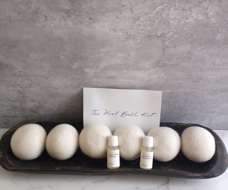 Eco Wool Ball Dryer Kit/six Dryer Balls Fragrance Dried Etsy