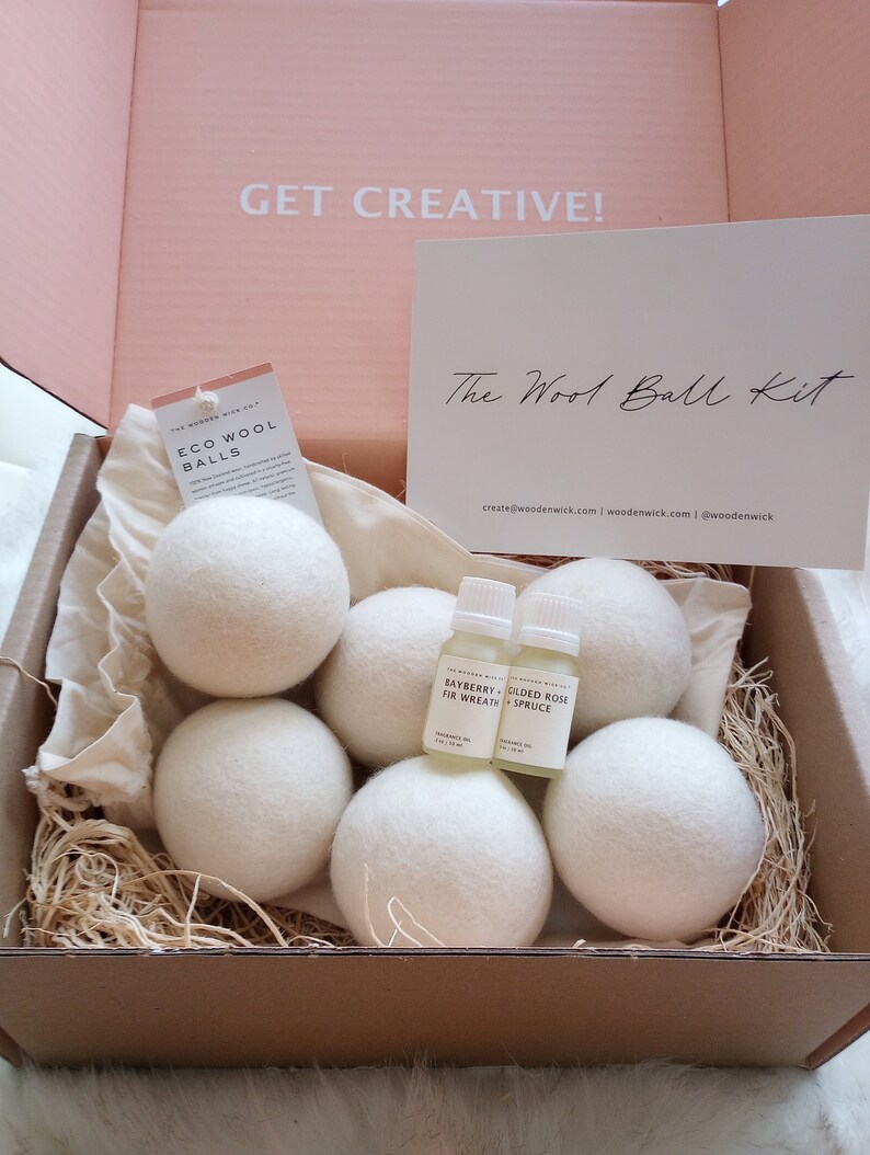 Eco Wool Ball Dryer Kit/six Dryer Balls Fragrance Dried Etsy