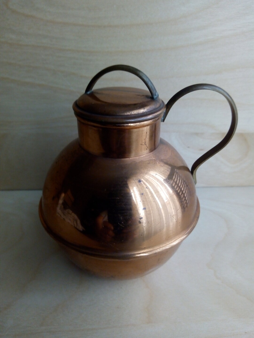 Copper Half Pint Cream Jug With Lid. Guernsey Copper Cream Jug Etsy