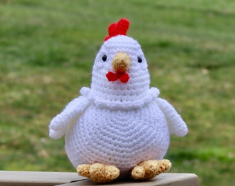 Chicken-Crochet-Amigurumi-Crochet Chicken-Crochet Animal-Stuffed Animal-Stuffed Chicken-Chicken Stuffed Animal-Handmade-Baby Shower-Farm