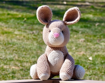Bunny-Crochet-Amigurumi-Crochet Bunny-Crochet Animal-Stuffed Animal-Crochet Rabbit-Stuffed Bunny-Bunny Stuffed Animal-Handmade-Baby Shower