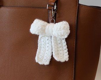 Bow Bag Charm-Crochet Bow Bag Charm-Crochet Bag Charm-Bag Charm-Crochet Bow-Purse Charm-Keychain-Crochet Charm-Crochet Keychain-Bow Charm