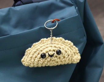 Pierogi Keychain-Pittsburgh Pierogi-Keychains-Crochet-Amigurumi Food-Crochet Pierogi-Stuffed Animal-Crochet Food-Stocking Stuffer-Food-Gift
