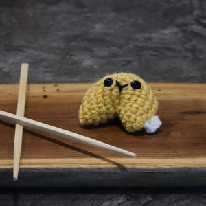 Fortune-Cookie-Crochet Fortune-Cookie-Amigurumi Food-Chinese Cookie-Stuffed Animal-Play Food-Crochet Food-Pretend Food-Stocking Stuffer-Food