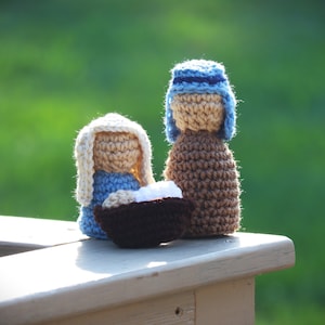 3-Piece Crochet Nativity Scene-Nativity Scene-Christmas Nativity Scene-Crochet Nativity-Crochet Nativity-Amigurumi Nativity Scene-Christmas