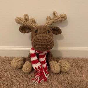 Moose-Crochet Moose-Christmas Moose-Christmas Amigurumi-Amigurumi Animal-Christmas Gift-Moose Stuffed Animal-Handmade-Christmas-Baby Shower