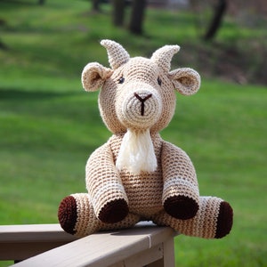 Goat-Crochet-Amigurumi-Crochet Goat-Crochet Animal-Stuffed Animal-Stuffed Goat-Goat Stuffed Animal-Handmade-Baby Shower-Farm Animals