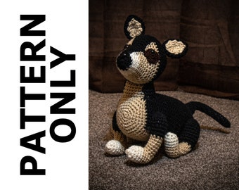 Chiweenie Crochet Pattern-Dog Crochet Pattern-Amigurumi Pattern-Crochet Chiweenie-Crochet Animal-Stuffed Animal-Crochet Dog-Crochet Pattern