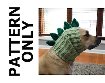 Dinosaur Dog Snood Cowl Pattern-Dog Snood-Dog Snood Crochet Pattern-Snood Crochet Pattern-Dinosaur Snood-Dog Costume-Crochet Pattern