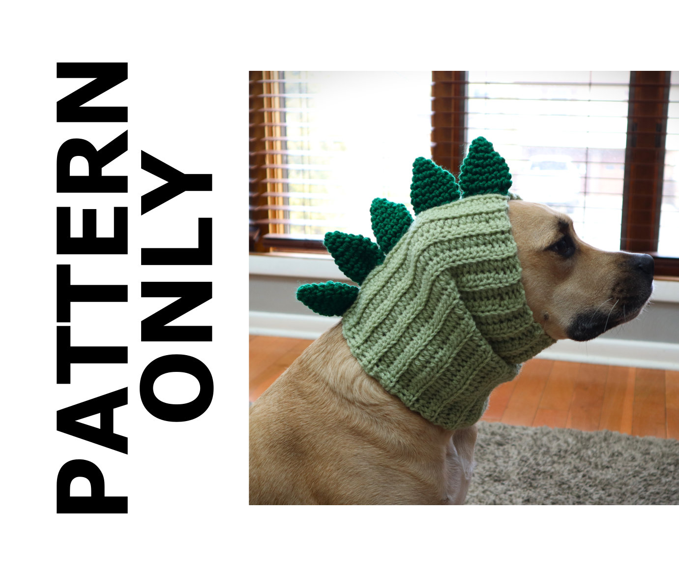 18 Dog Snood Crochet Patterns for Cozy, Cute, and Practical Pet Wear 8 Dinosaur Dog Snood Cowl Pattern-Dog Snood-Dog Snood