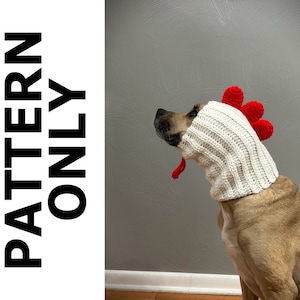 Patrón de cuello de redecilla para perro de pollo - Redecilla para perro - Patrón de crochet de redecilla para perro - Patrón de crochet de redecilla - Redecilla de pollo - Disfraz de perro - Patrón de crochet - Pollo