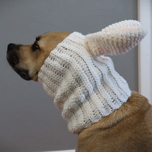 Bunny Dog Snood Cowl Pattern-Dog Snood-Dog Snood Crochet Pattern-Snood Crochet Pattern-Bunny Snood-Dog Costume-Crochet Pattern-Easter image 4