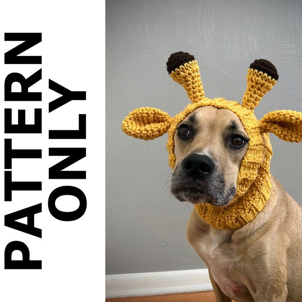 Giraffe Dog Snood Cowl Pattern-Dog Snood-Dog Snood Crochet Pattern-Snood Crochet Pattern-Giraffe Snood-Dog Costume-Crochet Pattern