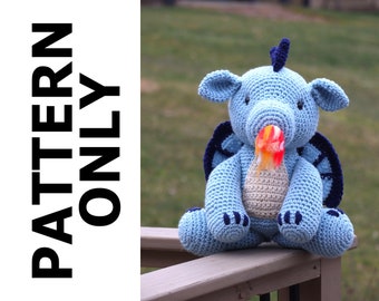 Drachen Muster-Drachen Häkelanleitung-Amigurumi Muster-Drachen häkeln-Häkeltier-Kuscheltier-Häkeldrache-Häkelanleitung