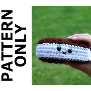 Crochet Ice Cream Sandwich-Ice Cream Sandwich Pattern-Crochet Ice Cream-Crochet-Amigurumi Food-Cookie-Stuffed Animal-Crochet Food-Pretend