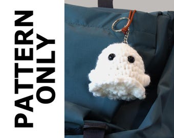 Ghost Keychain Pattern-Mini Ghost Crochet Pattern-Halloween-Amigurumi Pattern-Crochet Ghost-Crochet Animal-Stuffed Animal-Crochet Halloween
