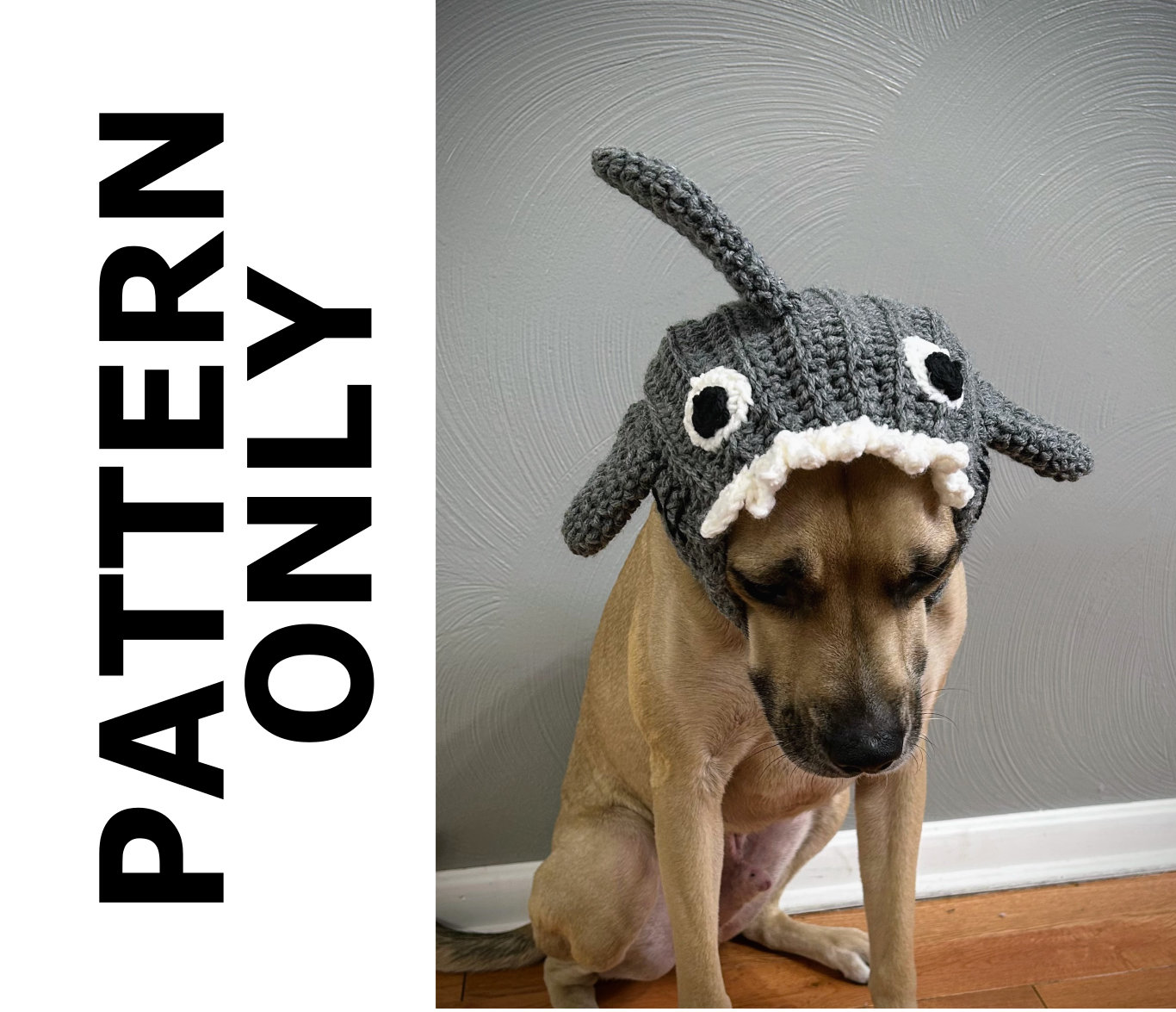 18 Dog Snood Crochet Patterns for Cozy, Cute, and Practical Pet Wear 6 Shark Dog Snood Cowl Pattern-Dog Snood-Dog Snood Crochet