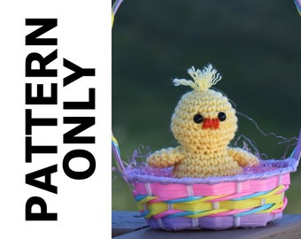 Chick Pattern-Chick Crochet Pattern-Amigurumi Pattern-Easter Chick-Crochet Chick-Crochet Animal-Stuffed Animal-Crochet Chick-Crochet Pattern