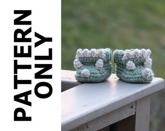 Dino Baby Booties Crochet Pattern-Crochet Baby Booties-Crochet Baby Slippers-Baby Booties Crochet Pattern-Baby Boots-Baby Shoes-Baby Gift