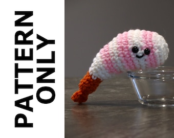 Shrimp Pattern-Shrimp Pattern-Shrimp Crochet Pattern-Amigurumi Pattern-Crochet Shrimp-Crochet Shrimp-Shrimp-Crochet Pattern-Pretend Food