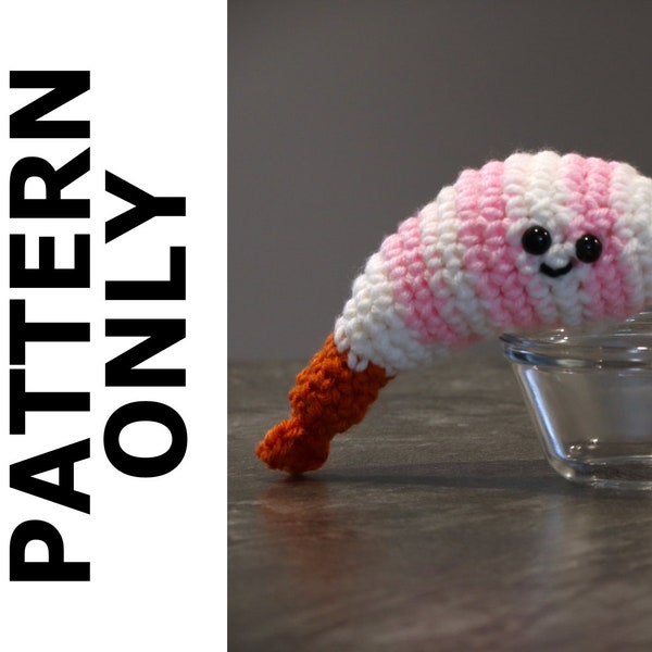Shrimp Pattern-Shrimp Pattern-Shrimp Crochet Pattern-Amigurumi Pattern-Crochet Shrimp-Crochet Shrimp-Shrimp-Crochet Pattern-Pretend Food