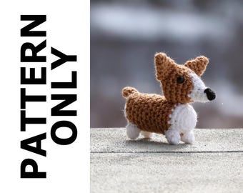 Mini Corgi Dog Pattern-Mini Corgi Crochet Pattern-Amigurumi Pattern-Crochet Corgi-Crochet Animal-Stuffed Animal-Crochet Dog-Corgi Lovers