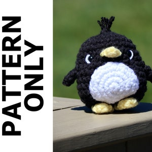 Mini Pinguin Anleitung-Gehäkelte Tiere-Pinguin Häkelanleitung-Amigurumi Anleitung-HäkelnPinguin-Kuscheltier-Pinguin-Häkelanleitung