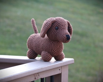 Dachshund-Crochet-Amigurumi-Dogs-Crochet Dachshund-Crochet Animal-Stuffed Animal-Stuffed Dachshund-Dachshund Stuffed Animal-Handmade-Baby