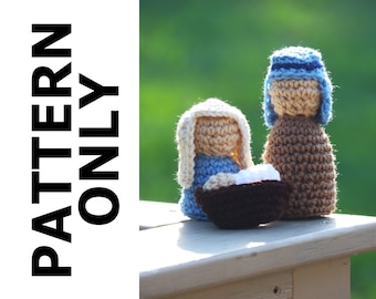 3-delige kerststalpatroon - kerststal haakpatroon - amigurumipatroon - gehaakte kerststal-kerst-kerst kerststal-haakpatronen