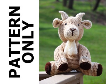 Billy The Goat Pattern-Goat Crochet Pattern-Amigurumi Pattern-Crochet Goat-Crochet Animal-Stuffed Animal-Crochet Goat-Crochet Pattern-Farm