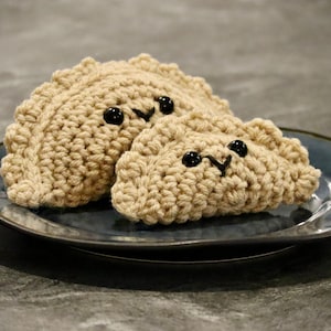 Pierogi-Pittsburgh Pierogi-Crochet-Amigurumi Food-Crochet Pierogi-Stuffed Animal-Play Food-Crochet Food-Pretend Food-Stocking Stuffer-Food