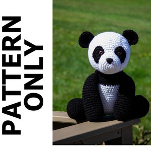 Pepper The Panda Pattern-Panda Crochet Pattern-Amigurumi Pattern-Crochet Panda-Crochet Animal-Stuffed Animal-Crochet Panda-Crochet Pattern