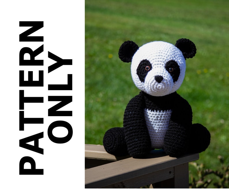 Pepper The Panda Pattern-Panda Crochet Pattern-Amigurumi Pattern-Crochet Panda-Crochet Animal-Stuffed Animal-Crochet Panda-Crochet Pattern image 1