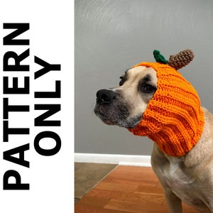 Pumpkin Dog Snood Cowl Pattern-Dog Snood-Dog Snood Crochet Pattern-Snood Crochet Pattern-Pumpkin Snood-Dog Costume-Crochet Pattern