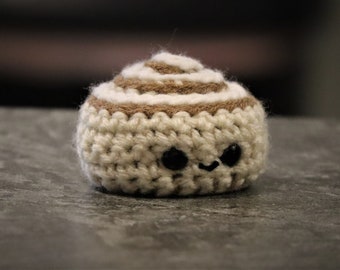 Cinnamon Roll-Scented-Crochet-Amigurumi Food-Crochet Cinnamon Roll-Stuffed Animal-Play Food-Crochet Food-Pretend Food-Stocking Stuffer
