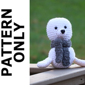 Snowflake the Seal Pattern-Seal Crochet Pattern-Amigurumi Pattern-Crochet Seal -Crochet Animal-Stuffed Animal-Crochet Pattern-Seal Pattern