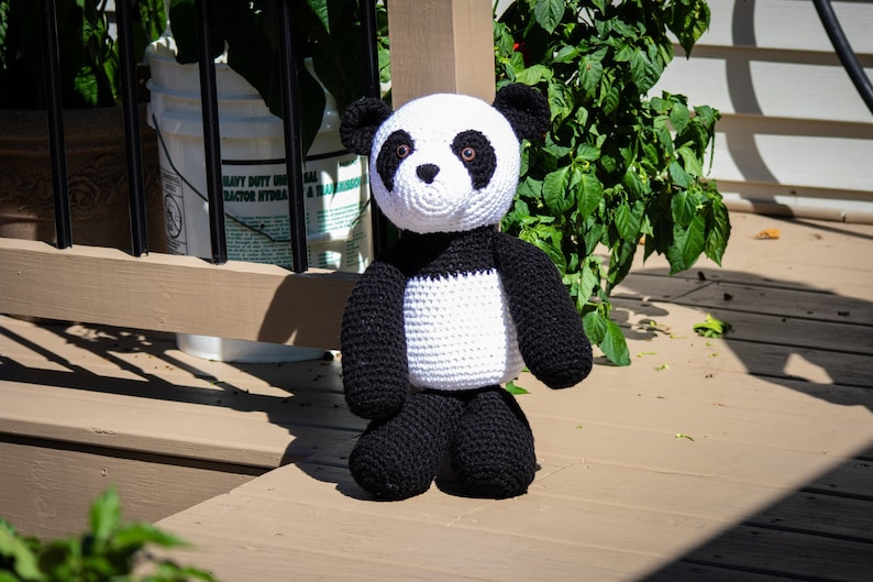 Pepper The Panda Pattern-Panda Crochet Pattern-Amigurumi Pattern-Crochet Panda-Crochet Animal-Stuffed Animal-Crochet Panda-Crochet Pattern image 5