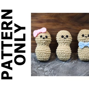 Peanut Pattern-Peanut Crochet Pattern-Peanut Crochet -Amigurumi Pattern-Crochet Peanut-Crochet Food-Peanut-Little Peanut-Crochet Pattern