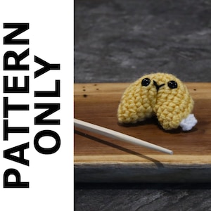 Fortune-Cookie Pattern- Cookie Pattern- Cookie Crochet Pattern-Crochet Animals-Amigurumi-Crochet-Crochet Food-Crochet Pattern-Fortune
