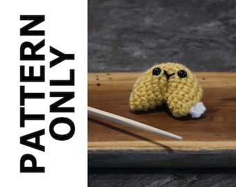 Fortune-Cookie Pattern- Cookie Pattern- Cookie Crochet Pattern-Crochet Animals-Amigurumi-Crochet-Crochet Food-Crochet Pattern-Fortune
