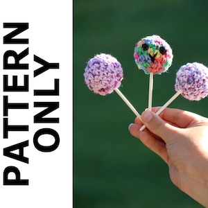 Crochet Cake Pops-Cake Pop Pattern-Crochet Cake Pop-Crochet-Amigurumi Food-Cake Pops-Stuffed Animal-Food-Crochet Food-Pretend Food-Bake