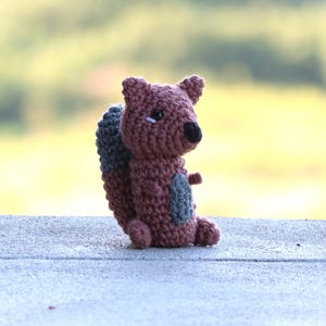 Mini Squirrel-Crochet-Amigurumi-Squirrels-Crochet Squirrel-Crochet Animal-Stuffed Animal-Stuffed Squirrel-Squirrel Stuffed Animal-Gift