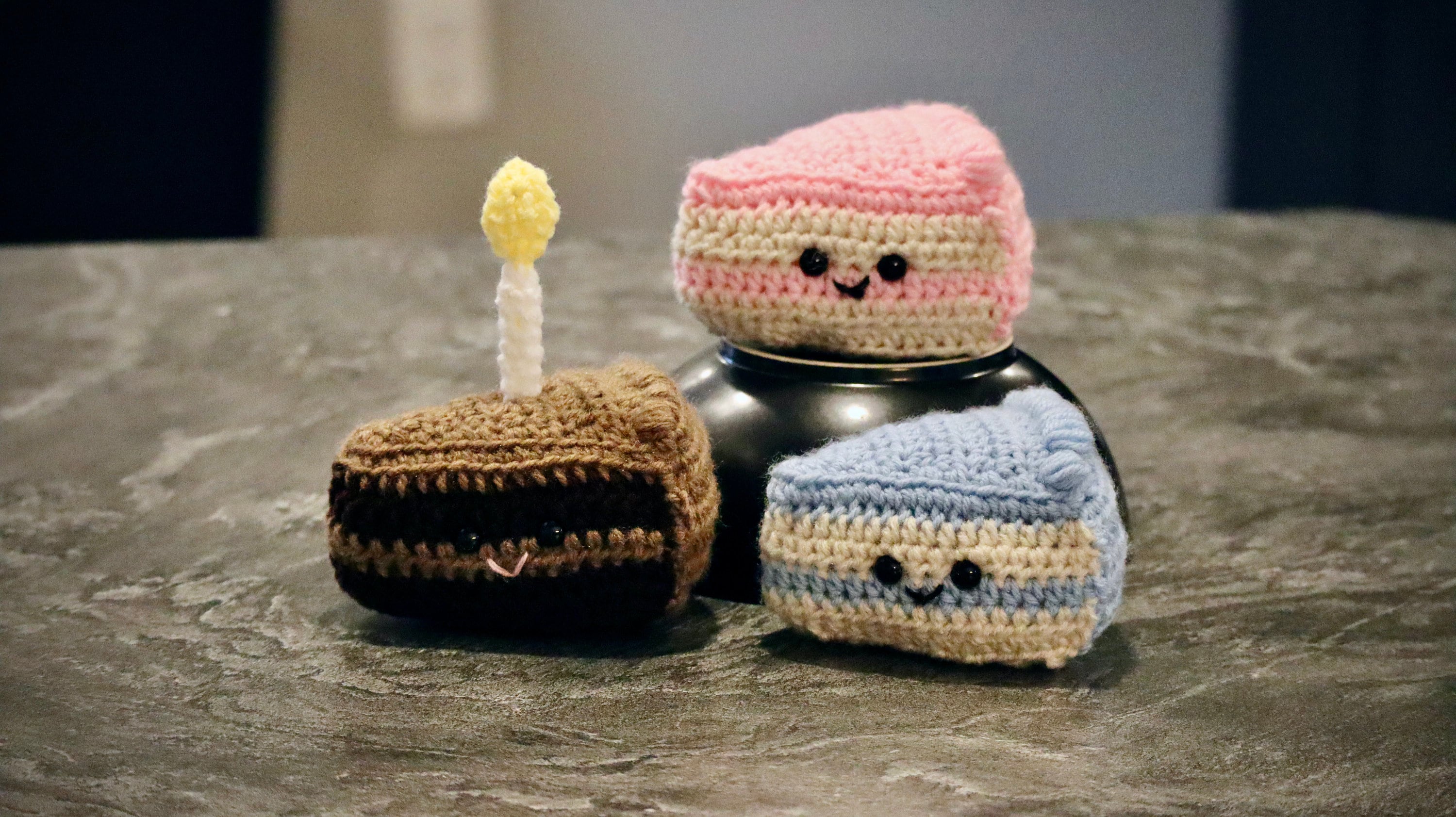 Cake-Birthday Cake-Scented-Crochet-Amigurumi Food-Crochet Cake-Birthday-Crochet Animal-Play Food-Crochet Food-Pretend Food-Stocking Stuffer
