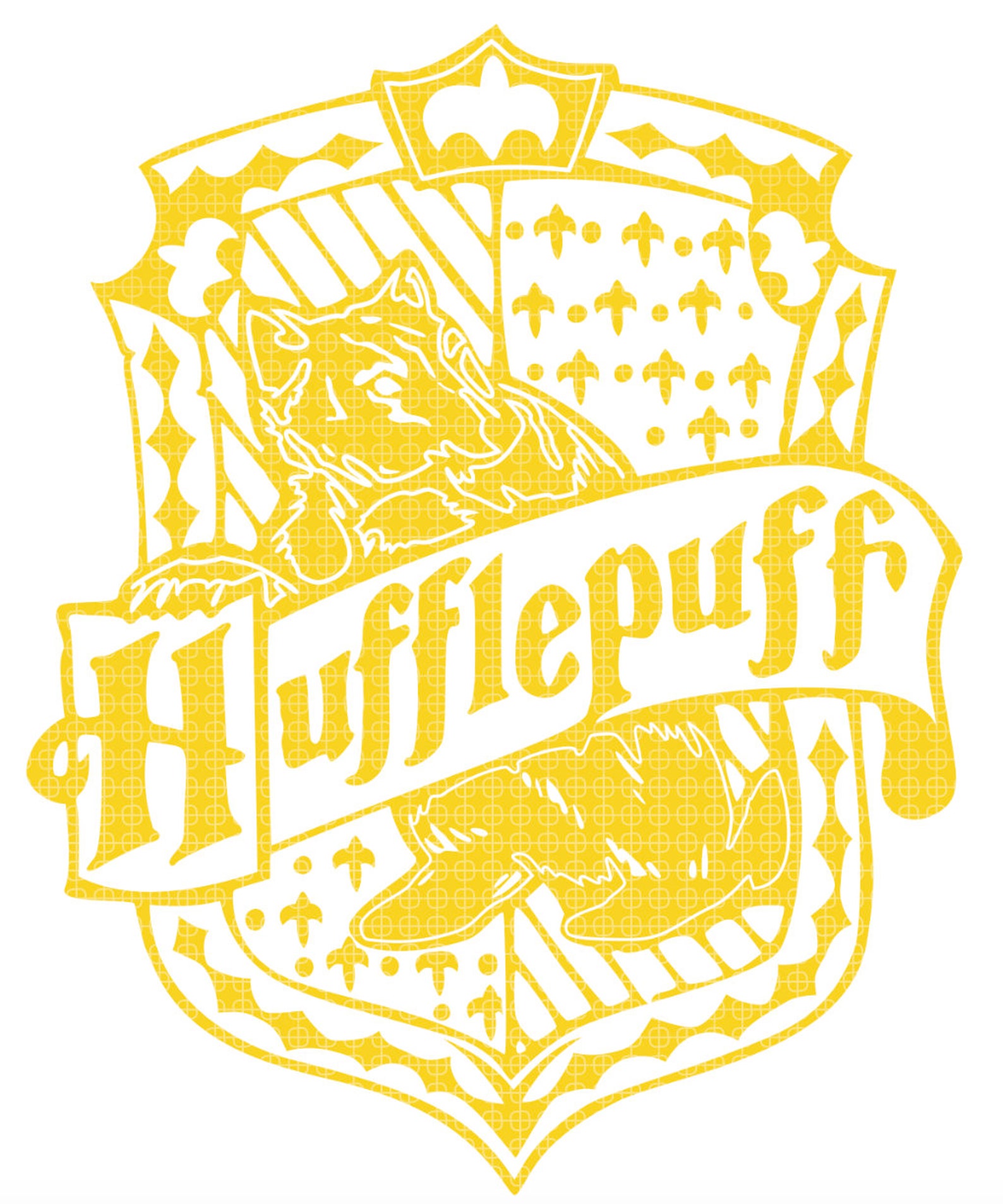 Harry Potter Hufflepuff Crest Vinyl Decal | Etsy