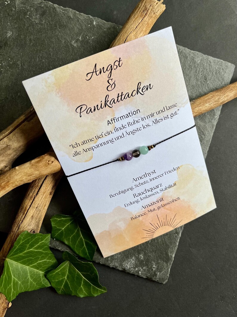 Zu jeder Bestellung erhältst du eine passende Affirmationskarte dazu. Du kannst dein Armband individuell gestalten-Siehe die drei letzten Bilder