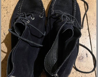 QUODDY Chukka blauw nauwelijks gedragen RRP GBP370 timberland maat uk 11/ 44.5 E handgemaakt in maine suède.