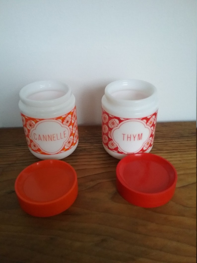 THYME and CINNAMON 2 jars with spices MANOR 1970